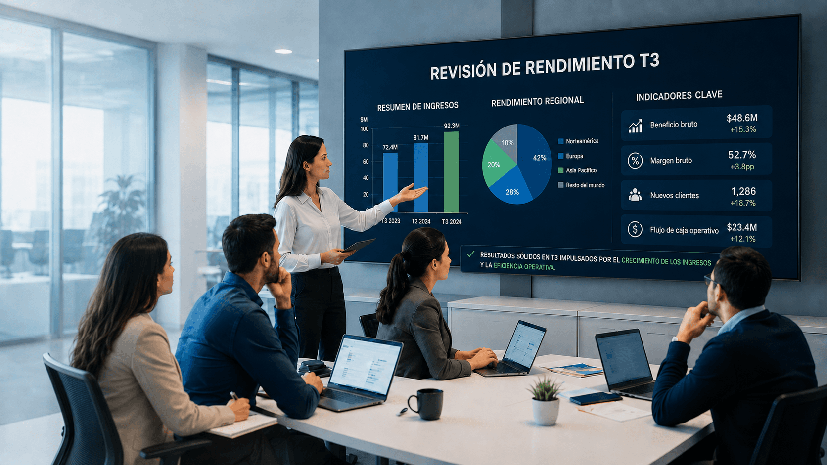Equipo coordinando la gestión formativa desde una plataforma integral
